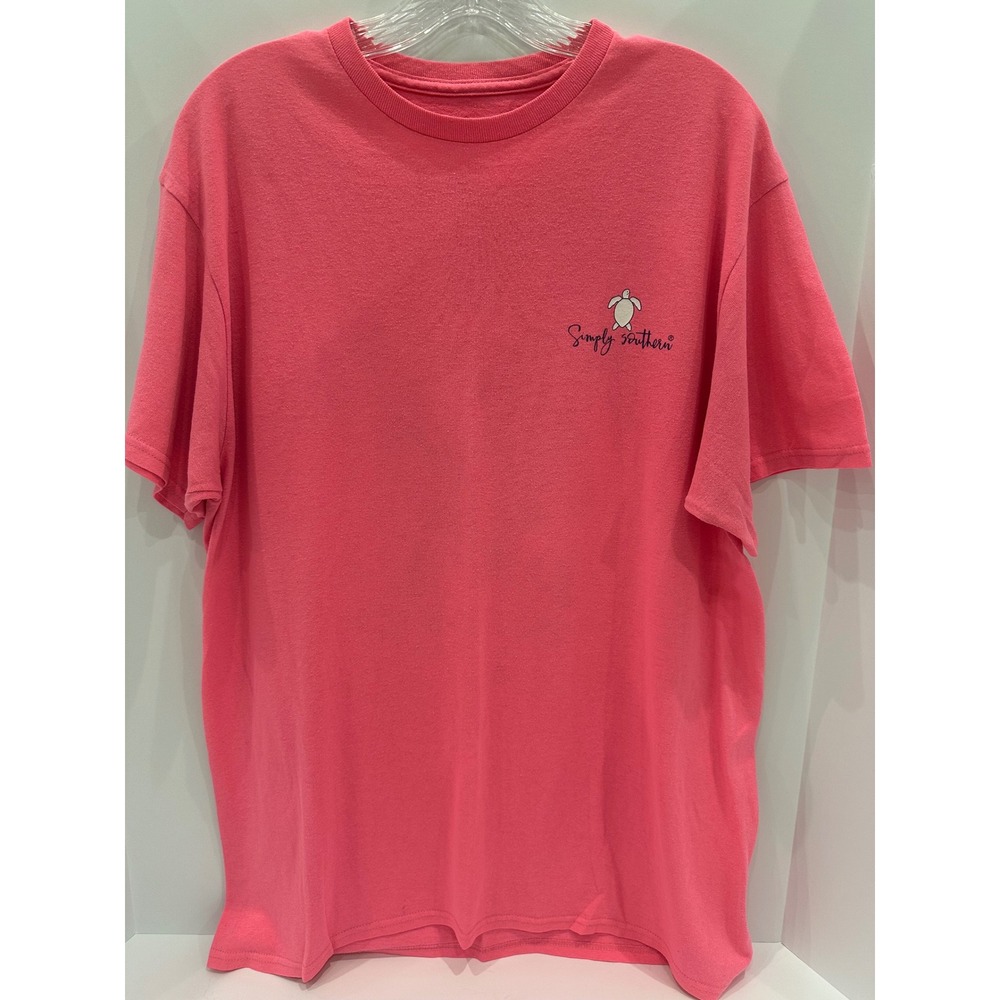 Simply Southern Pink Life is Turtley Awesome Hamsa Turtle Graphic T-Shirt Large